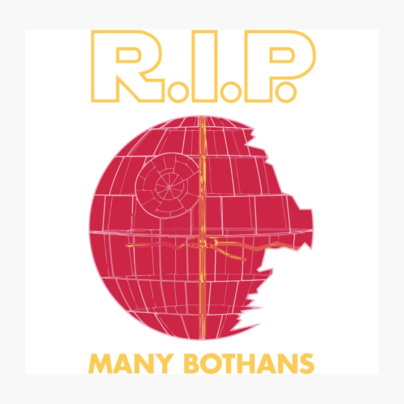 Star Wars Death Star Parody: R.I.P. Many Bothans Throw Pillow