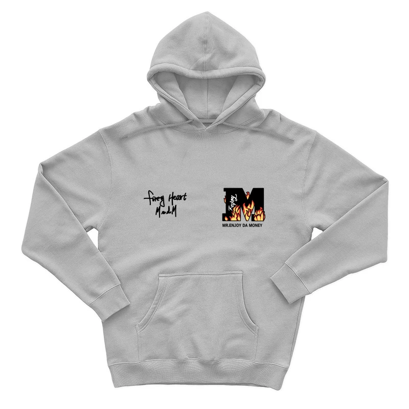 Kunstwerk mit Flammen Herren Pullover Hoodie