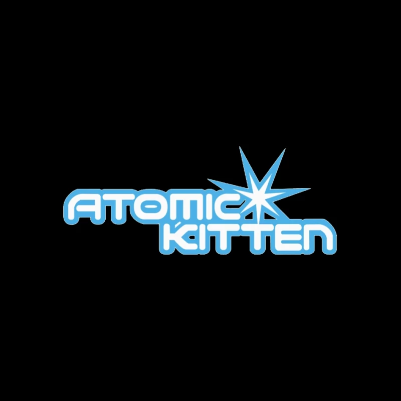 Atomic Kitten Blue Retro Logo Design Pin