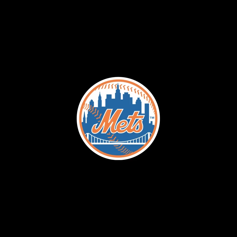 New York Mets MLB Baseball Team Logo with City Skyline iPhone Case