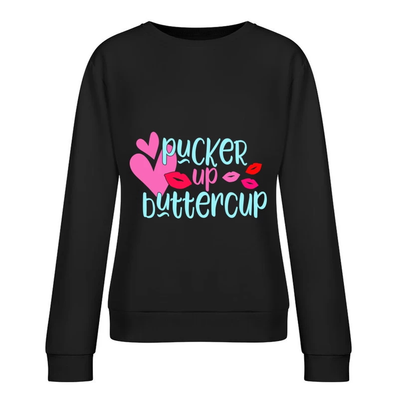 Amour et baisers colorés Femme Sweat-shirt à enfiler