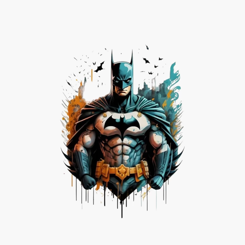 Dynamic Illustration of Batman Cotton Tote Bag