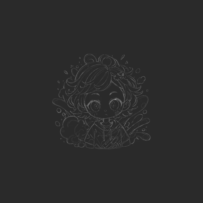 Chibi Character Surrounded by Water Baseball Cap