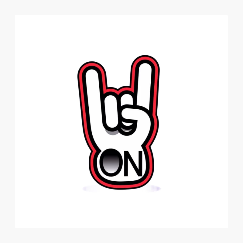 Rock On Hand Gesture: Iconic Music Symbol Pin
