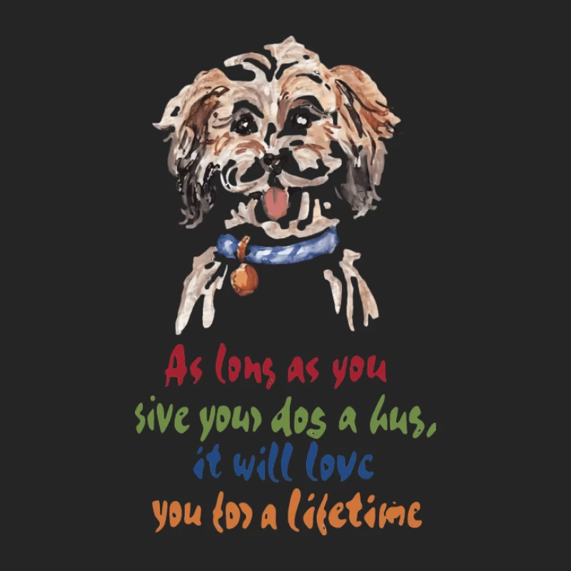 Hund Illustration mit Zitat über Liebe Herren Pullover Sweatshirt