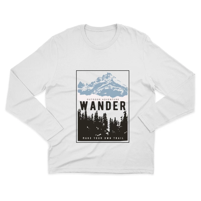 Outdoor Abenteuer: Berge und Wälder Herren Langarm T-Shirt
