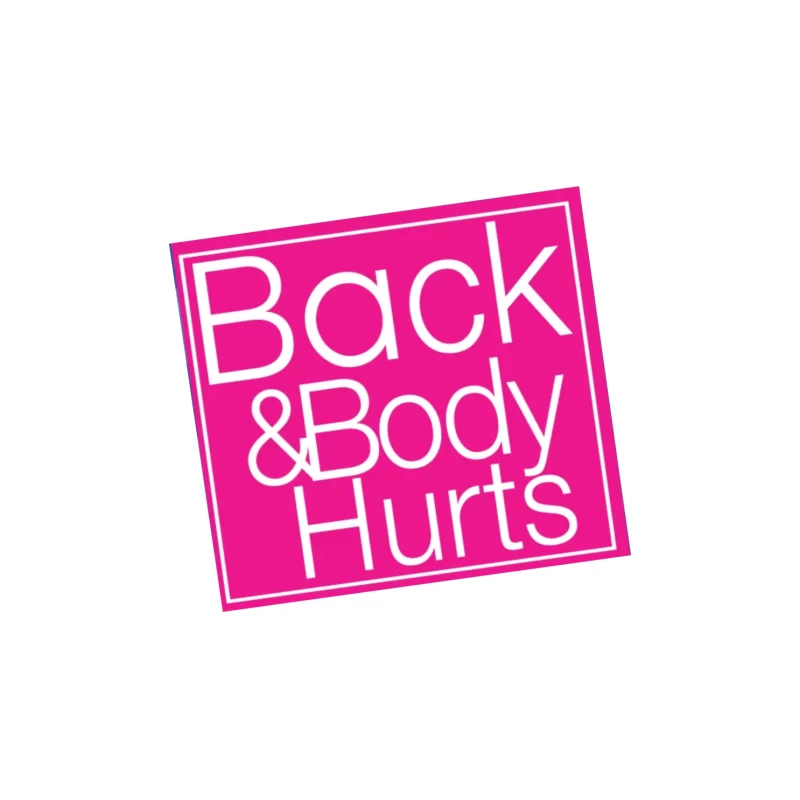 Back & Body Hurts Throw Pillow