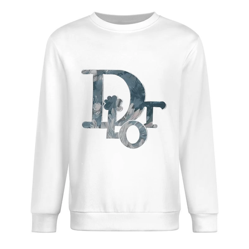 Abstraktes Logo mit Kleeblatt Herren Pullover Sweatshirt