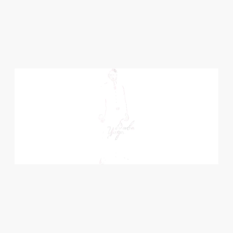 Faint Minimal Sketch with Signature Coffee Mug