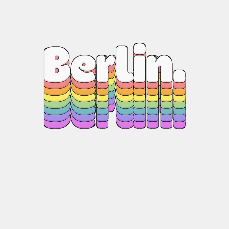 Berlin  Retro Typography Design Male Tank Top