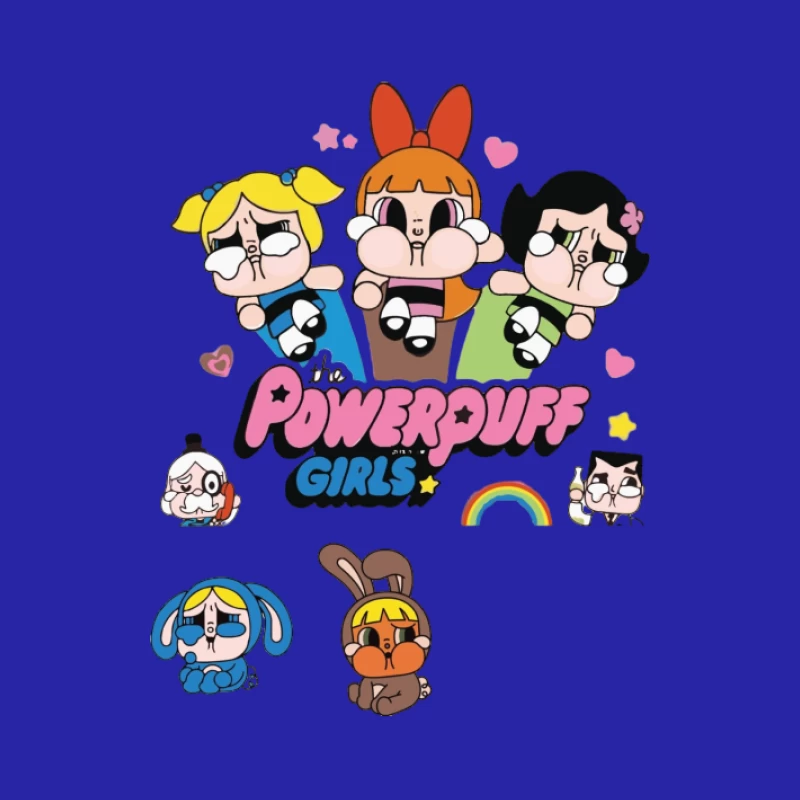 Kawaii Powerpuff Mädchen Illustration Herren Tanktops
