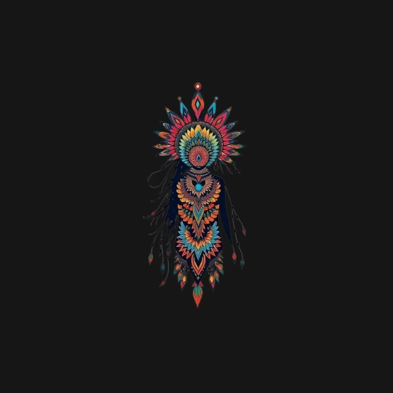 Colorful Abstract Floral Figure Art Male Long Sleeve T-Shirt