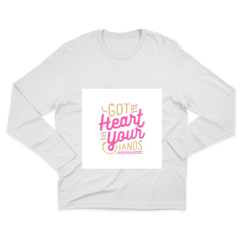 Slogan d'amour coloré Homme Manches Longues T-Shirt