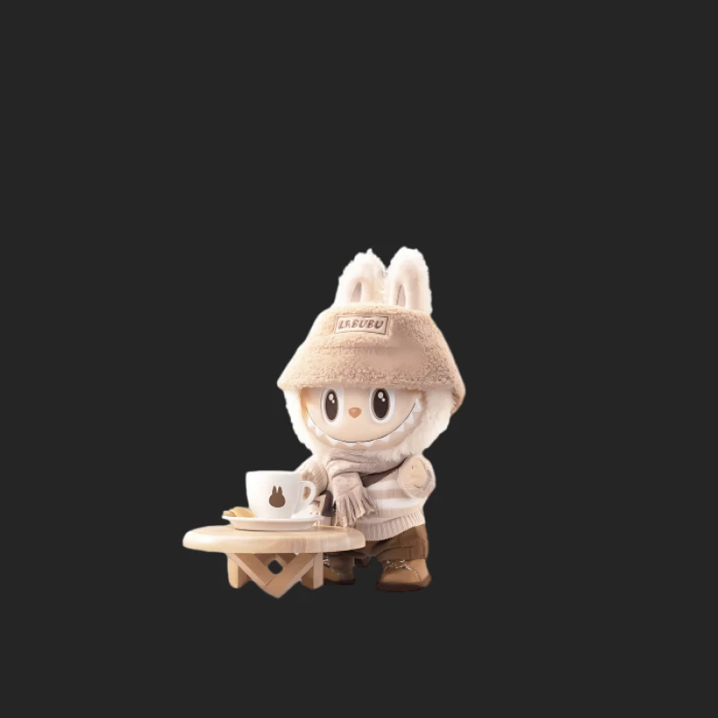 Lapin d'hiver avec café Homme Sweat-shirt à enfiler