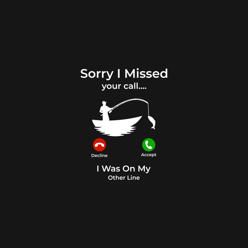 Fishing Sorry I Missed Your Call I Was On My Other Line Desk Mat