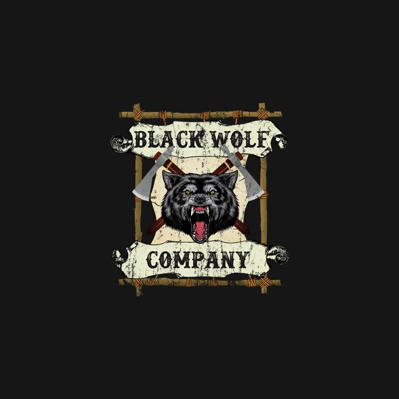 Black Wolf Company, distressed Desk Mat