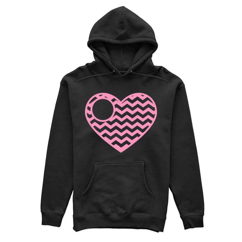 Motif de coeur rose avec zigzags Femme Sweat à capuche