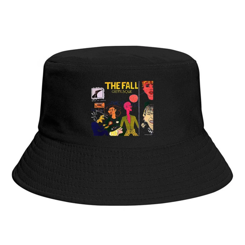 The Fall's "Grotesque" Post-Punk Album Cover Illustration Bucket Hat