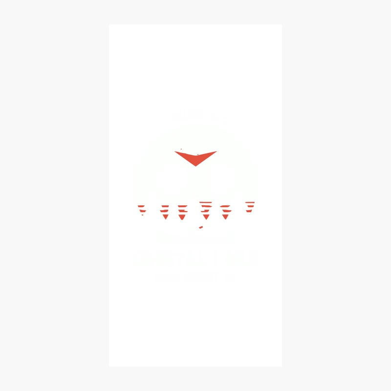 Minimalist Red Geometric Pattern on White iPhone Case