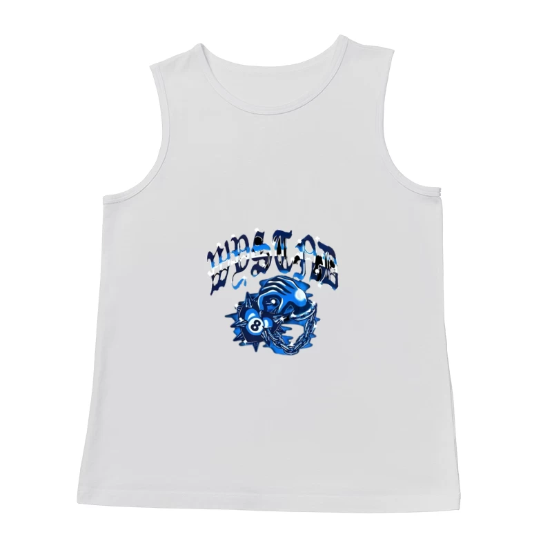 West Coast Stil mit blauer Hand und Totenkopf Herren Tanktops