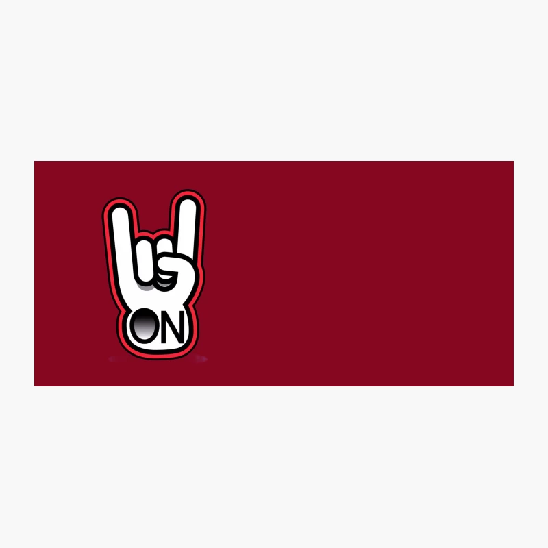 Rock and Roll Hand Sign with ON Symbol Coffee Mug