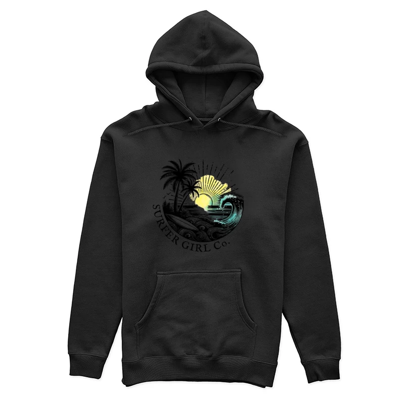 Coucher de soleil à la plage avec vagues Femme Sweat à capuche