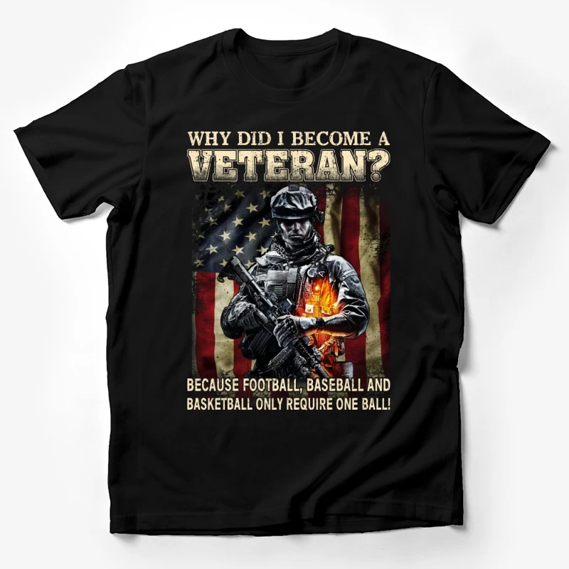 Pourquoi être vétéran ? Le courage en action Homme T-Shirt