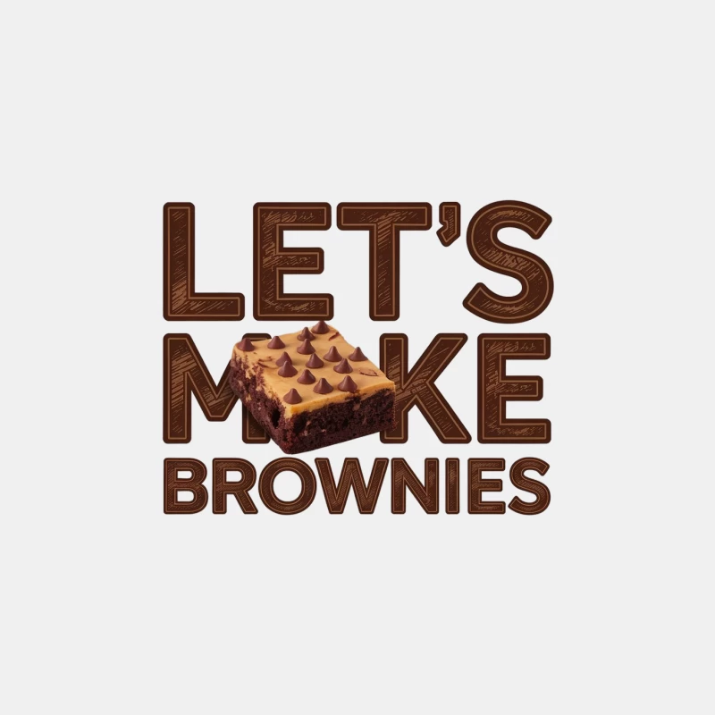 Chocolate Typography: Let's Make Brownies Male Tank Top