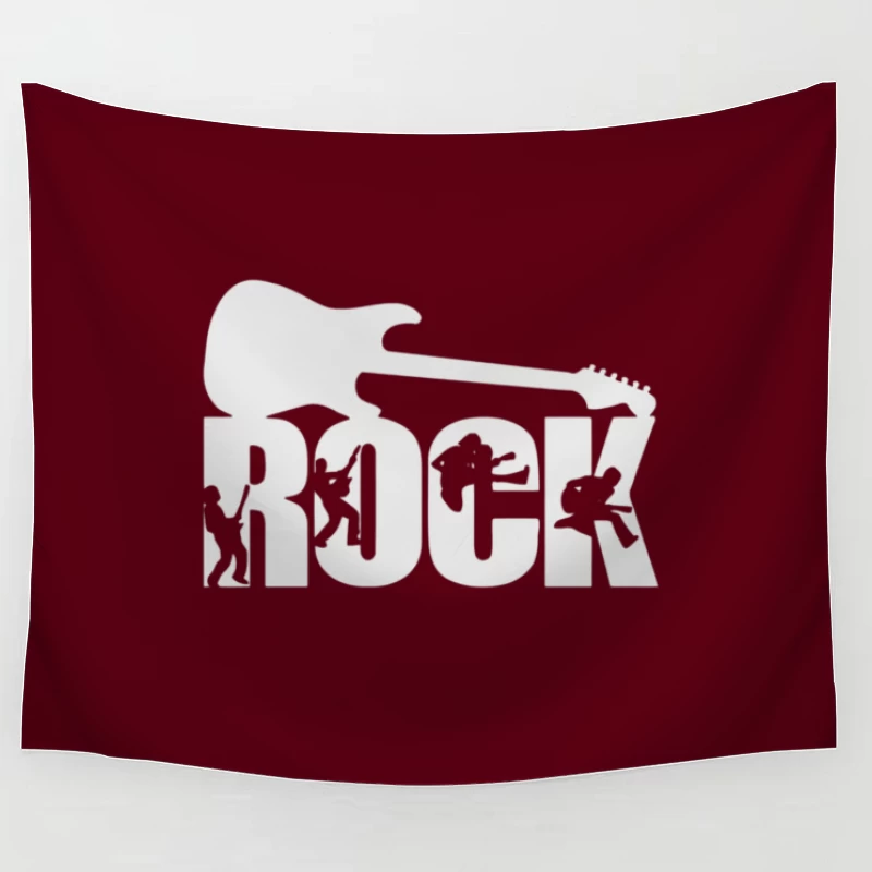 Rock Music Illustration Tapestry