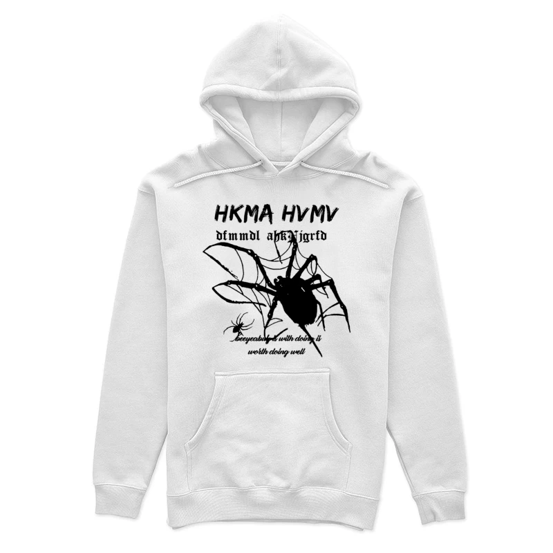 Spinnennetz-Bild mit Text Damen Pullover Hoodie