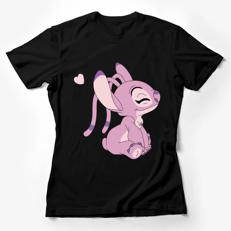Niedliche rosa Kreatur mit Herz Damen T-Shirt