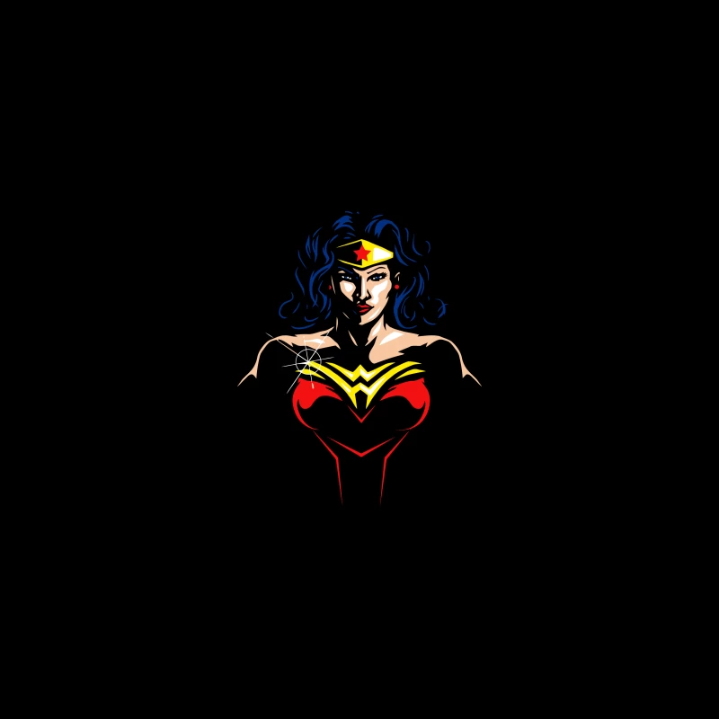 Wonder Woman: Empowering Superhero Illustration Coffee Mug