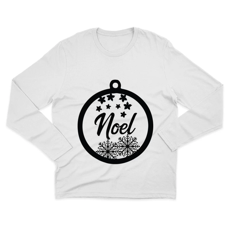 Décoration de Noël avec flocons et étoiles Homme Manches Longues T-Shirt