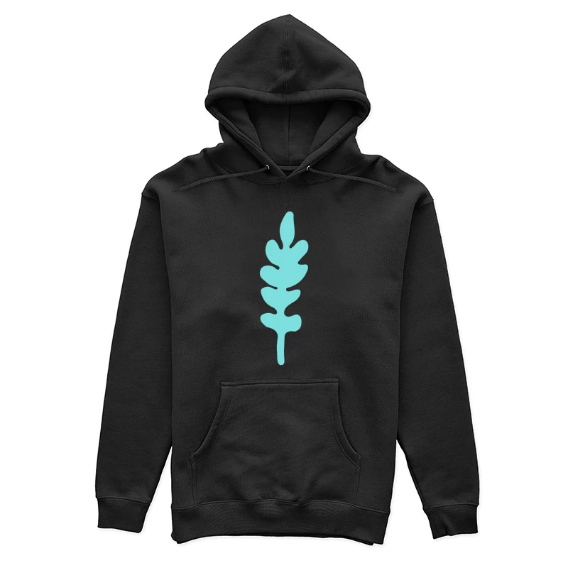 Silhouette de feuille turquoise Femme Sweat à capuche