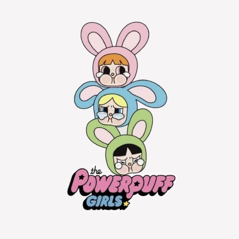 Weinende Powerpuff Girls Osterhasen Damen T-Shirt