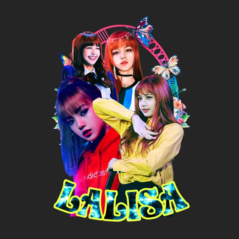 Collage of a K-Pop Female Artist Female Pullover Sweatshirt