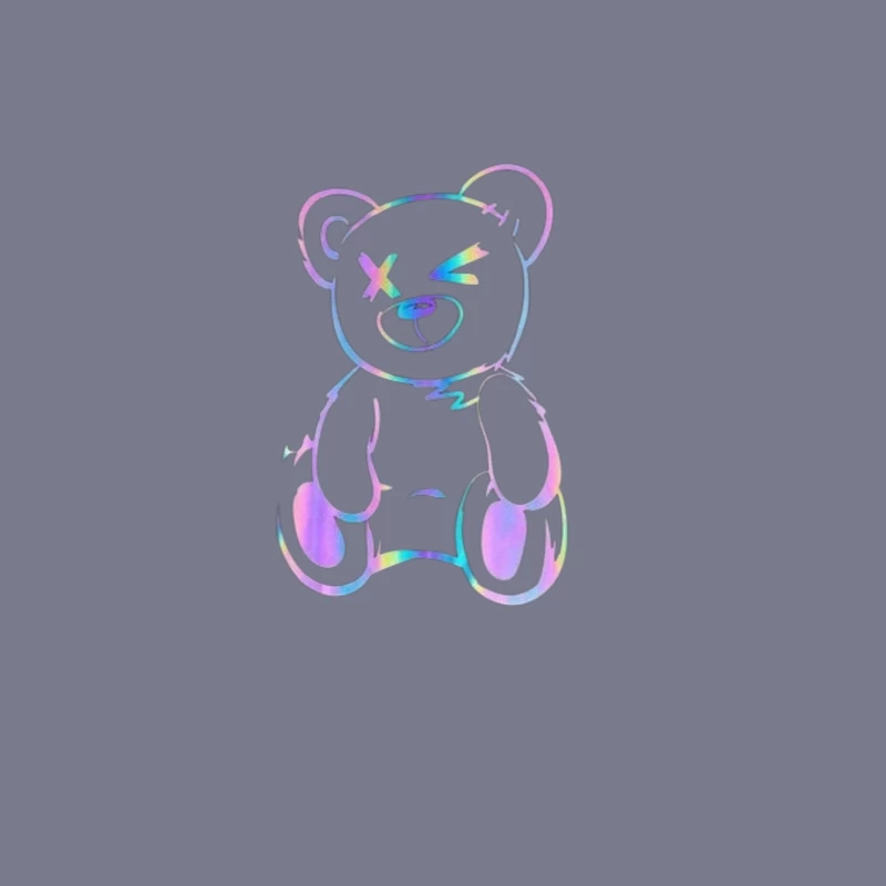 Colorful Cartoon Teddy Bear Illustration iPhone Case