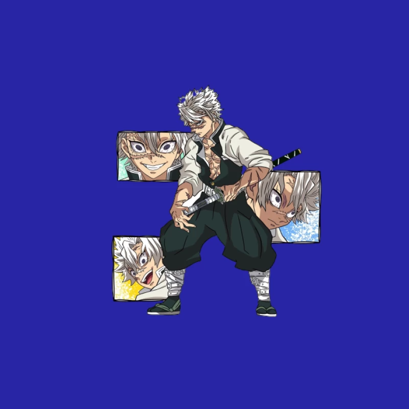 Personnage de Manga avec Épée Homme Débardeur