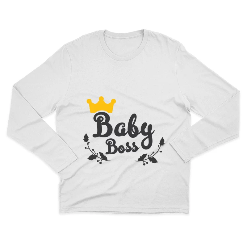 Couronne de Bébé Chef Homme Manches Longues T-Shirt