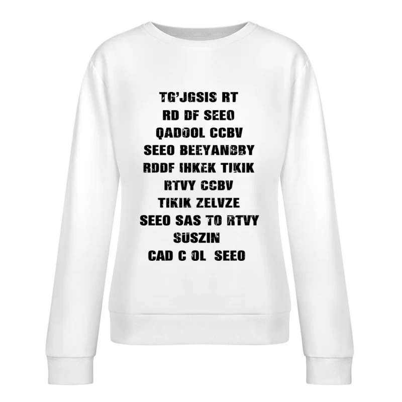 Verschlüsselter Text Rätsel Damen Pullover Sweatshirt