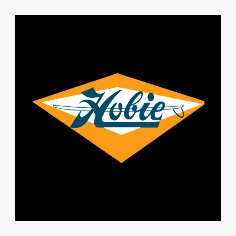 Retro Orange Diamond Hobie Water Sports Logo Pin