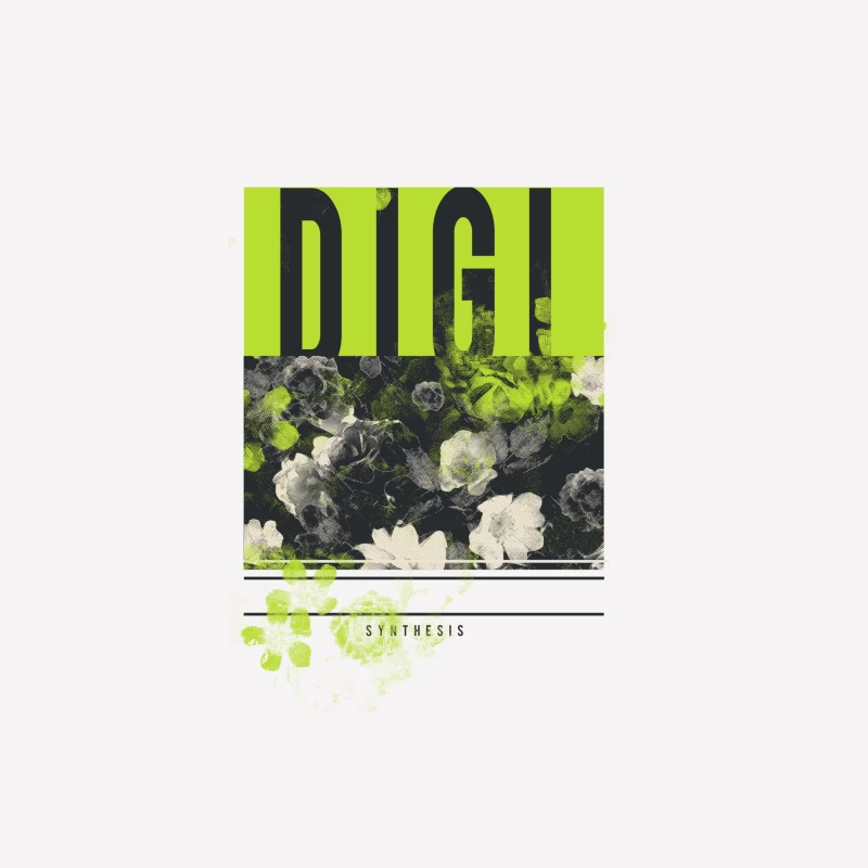 Florales Digitaldesign Herren T-Shirt