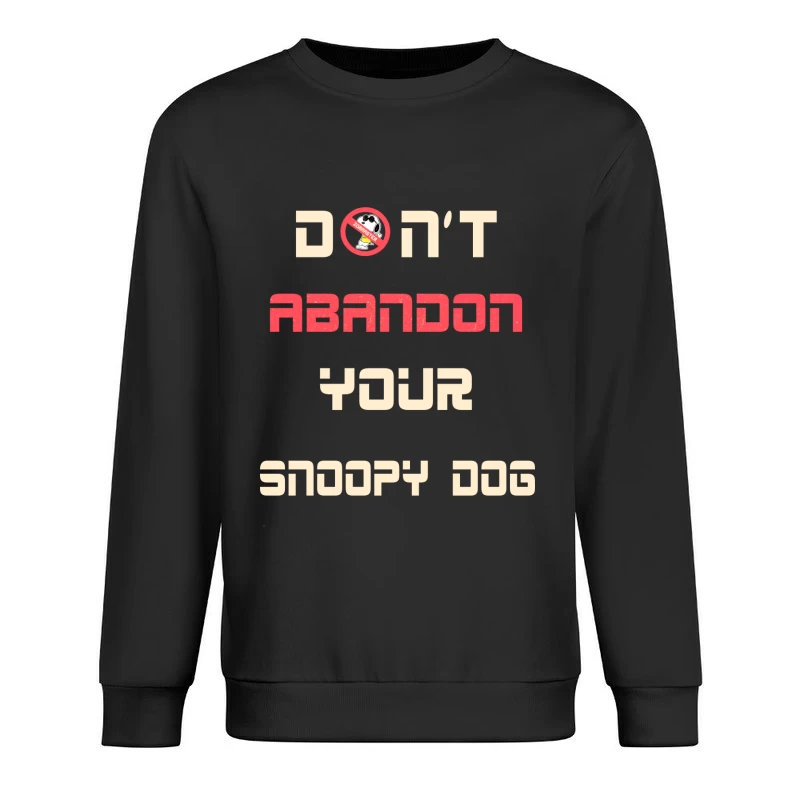 Snoopy Hund nicht verlassen Kampagne Herren Pullover Sweatshirt