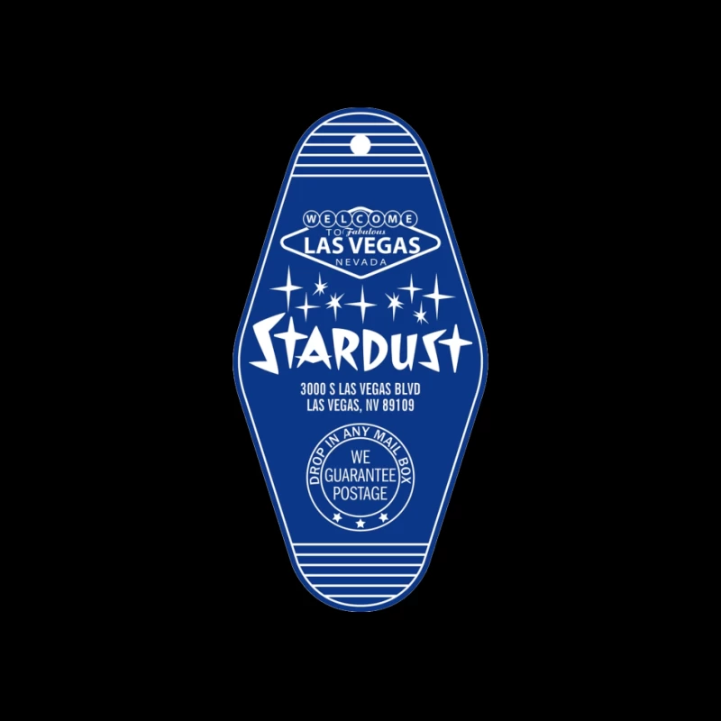 Vintage Stardust Las Vegas Hotel Blue Key Tag Design Pin