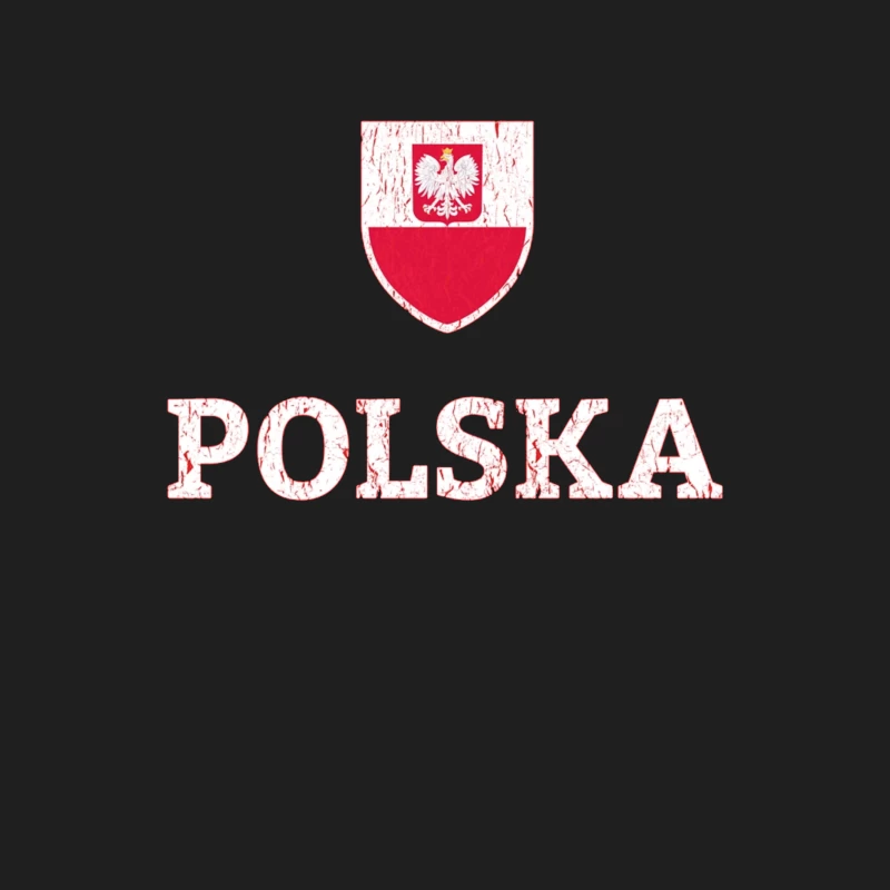 Polish National Shield with Eagle Emblem and Text Male Tank Top