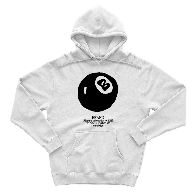 Markenlogo mit Standortdetails Herren Pullover Hoodie