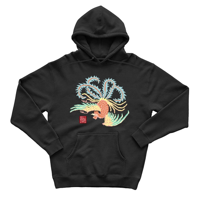 Traditioneller Phönix mit Siegel Herren Pullover Hoodie