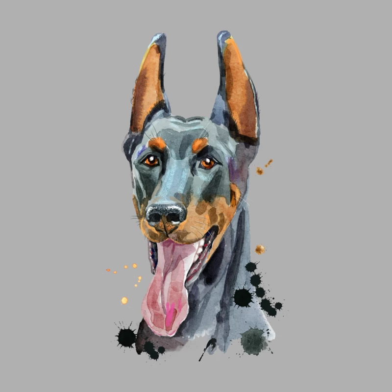 Portrait artistique de doberman Homme Débardeur