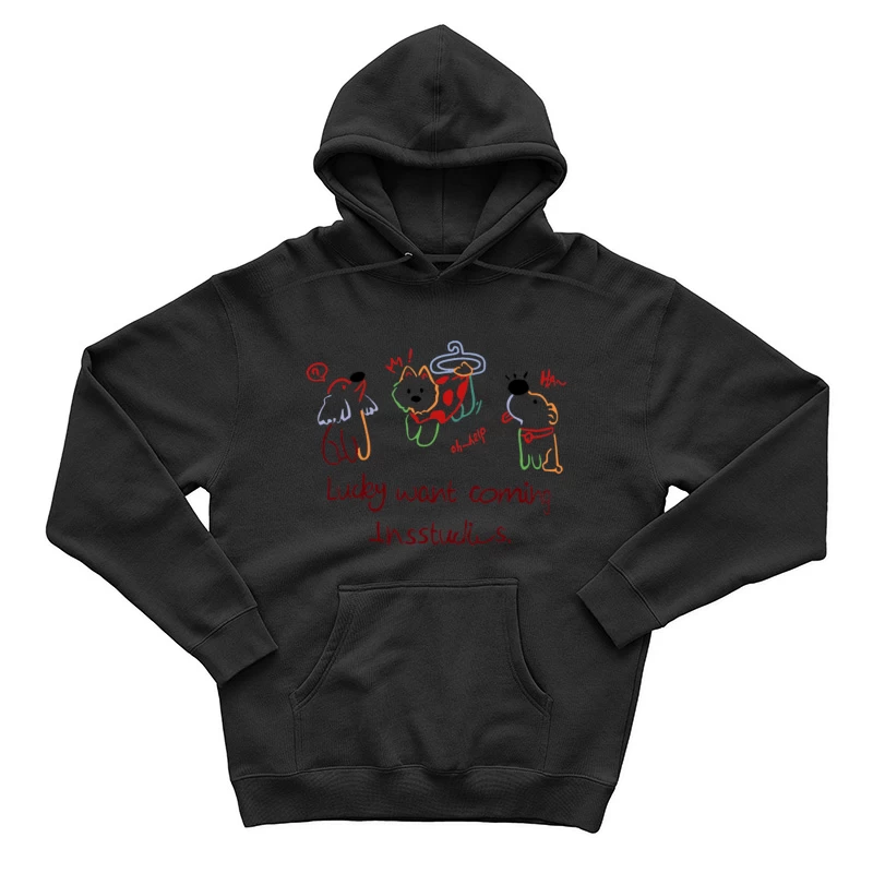 Niedliche Hunde in bunten Outfits Herren Pullover Hoodie