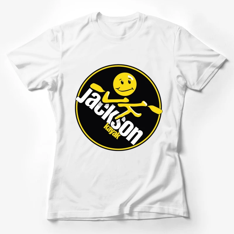 Jackson Kayak Sports Logo with Yellow Smiley Design Female T-Shirt